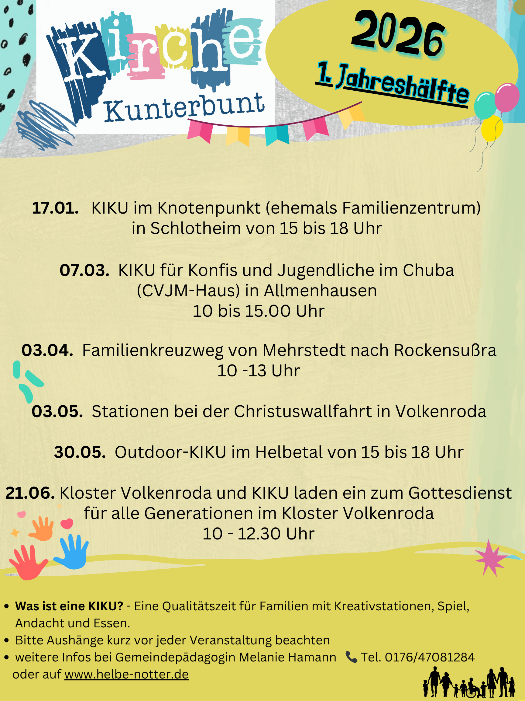 KiKu Helbe Notter Jahresplanung 2026 - 1.Jahreshälfte